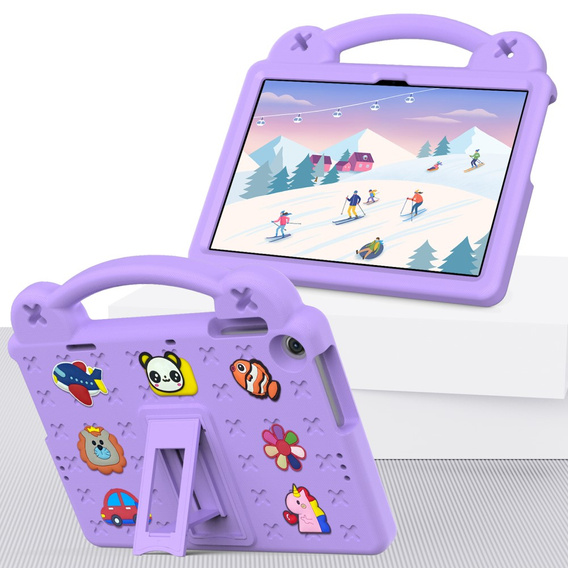 Gyermek tok Lenovo Tab M10 10.1 Gen 3 TB-328FU/TB-328XU, Cute Patterns, állvánnyal, lila