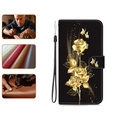 Pattintható tok a Infinix Hot 40i, Wallet, Butterfly rose