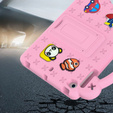 Gyermek tok iPad mini 7.9" 2019/2015/2014/2013/2012 (5/4/3/2/1 gen.), Cute Patterns, állvánnyal, rózsaszín