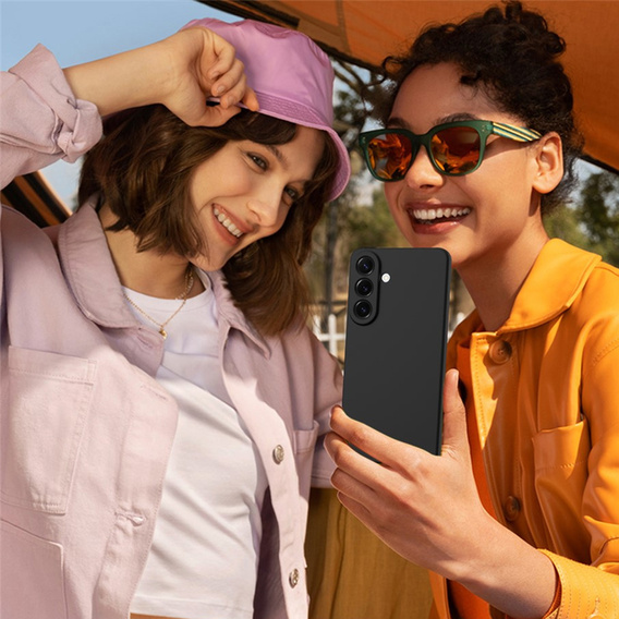 Szilikon Lite tok MagSafe-hez Samsung Galaxy A57 5G készülékhez, fekete