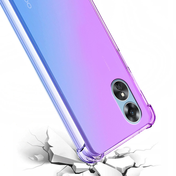 Tok Oppo A17, Gradient Dropproof, Lila / kék