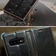 CASEME flip tok Samsung Galaxy S10+ Plus, Waxy Textured, kávé