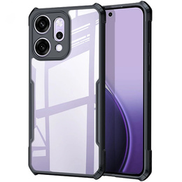 Tok Oppo Reno 14, megerősített, átlátszó, fekete oldallapokkal