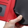 Flap tok Samsung Galaxy A55 5G, Rhombus Crossbody Leather, piros