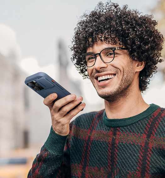 Tok iPhone 16 Pro készülékhez, Suritch Shockproof, MagSafe, sötétkék