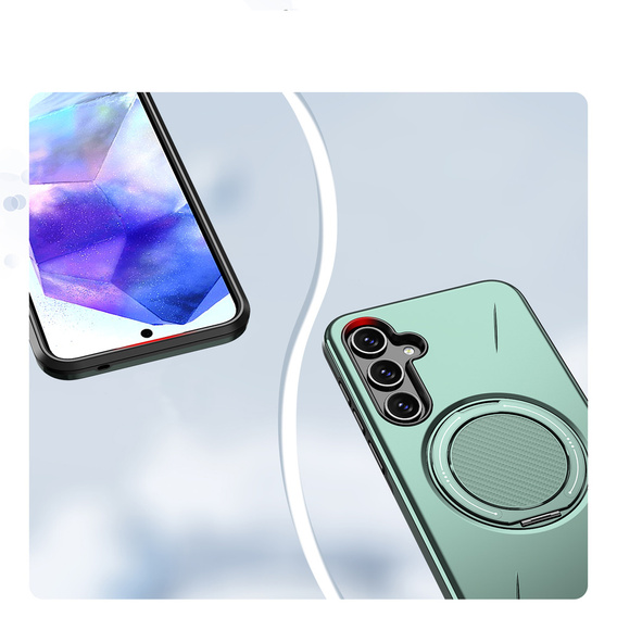 MagSafe tok állvánnyal Samsung Galaxy A57 5G készülékhez, zöld