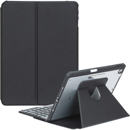 Billentyűzet tok iPad 11" 2025 A16 (11 gen.) / iPad 10.9" 2022 (10 gen.), Rotary 360° Leather, fekete