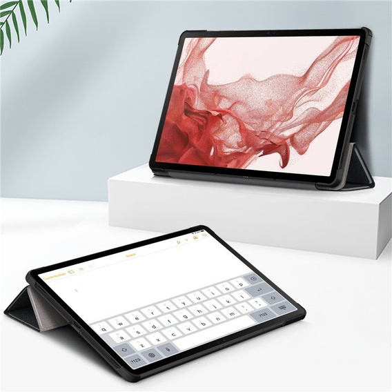 Tok Samsung Galaxy Tab S9 Plus, Smartcase tolltartóval, fekete