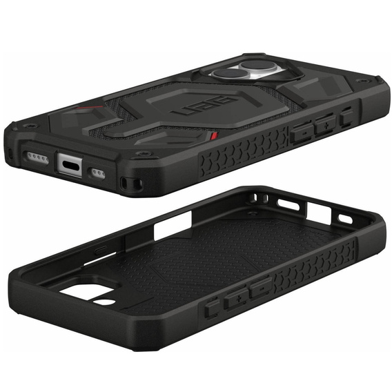 Urban Armor Gear Telefontok a iPhone 15 Plus, Monarch Pro Kevlar MagSafe, fekete
