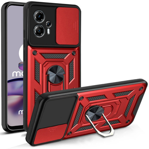 Telefontok a Motorola Moto G13 / G23, CamShield Slide, piros