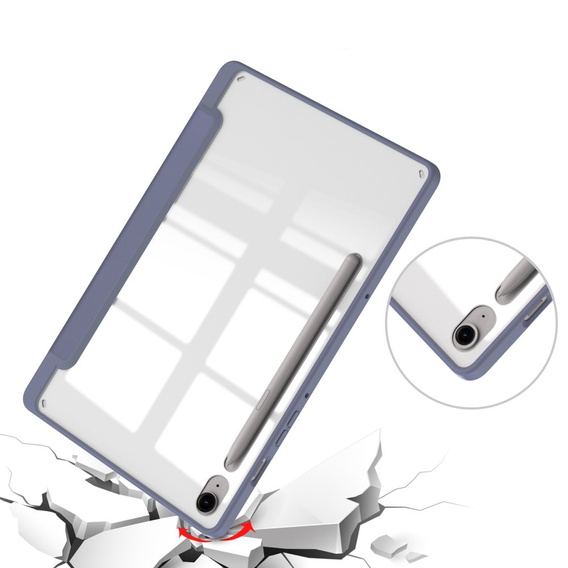 Tok Samsung Galaxy Tab S10 FE+ Plus, Smartcase Hybrid, tolltartó résszel, lila