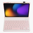 Bluetooth billentyűzetet tartalmazó tok Xiaomi Pad 7 / Xiaomi Pad 7 Pro készülékhez, rózsaszínű