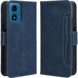 Pattintható tok a Motorola Moto E14, Card Slot, sötétkék