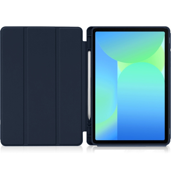 Tok Samsung Galaxy Tab S10 FE+ Plus, Smartcase tolltartóval, sötétkék