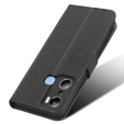 Pattintható tok a Infinix Hot 20i, Wallet Smart Magnet Case, fekete