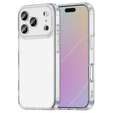 Szilikon tok iPhone 17 Pro Max készülékhez, kemény hátlappal, átlátszó