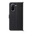 Tok patenttal a Xiaomi Redmi A5-hez, Crossbody Leather Wallet, fekete