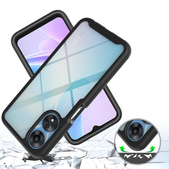 Tok Oppo A78 5G készülékhez, Shockproof, fóliával, fekete