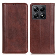 Telefontok a Xiaomi 14T Pro, Wallet Litchi Leather, barna