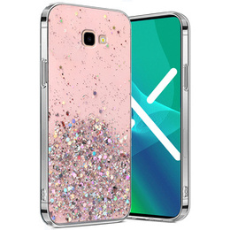 Telefontok a Samsung Galaxy J4 Plus, Glittery, rózsaszín