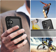 Tok Samsung Galaxy S24 készülékhez, Shockproof, fóliával, fekete