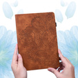 Pattintható tok Xiaomi Redmi Pad SE 11", flower, barna