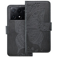Pattintható tok a Xiaomi Poco X6 Pro 5G, Butterfly, lila