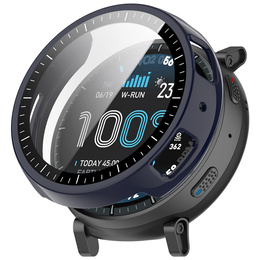 2 az 1-ben tok + edzett üveg az Amazfit Active Max készülékhez, sötétkék