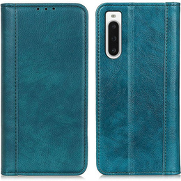 Telefontok a Sony Xperia 10 V, Wallet Litchi Leather, zöld