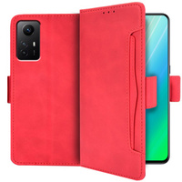 Pattintható tok a Xiaomi Redmi Note 12S, Card Slot, piros