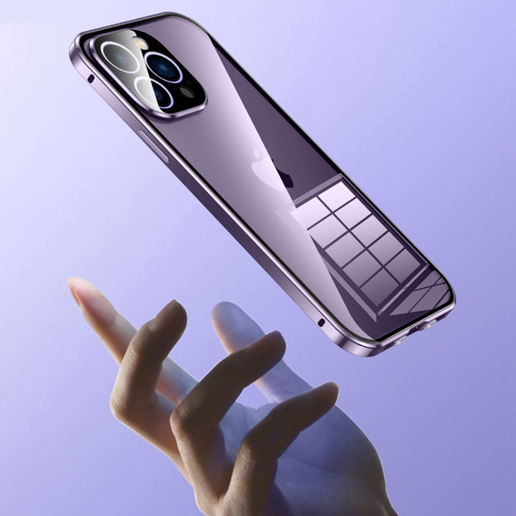 Tok iPhone 14 Pro Max, Magnetic Dual Glass, lila