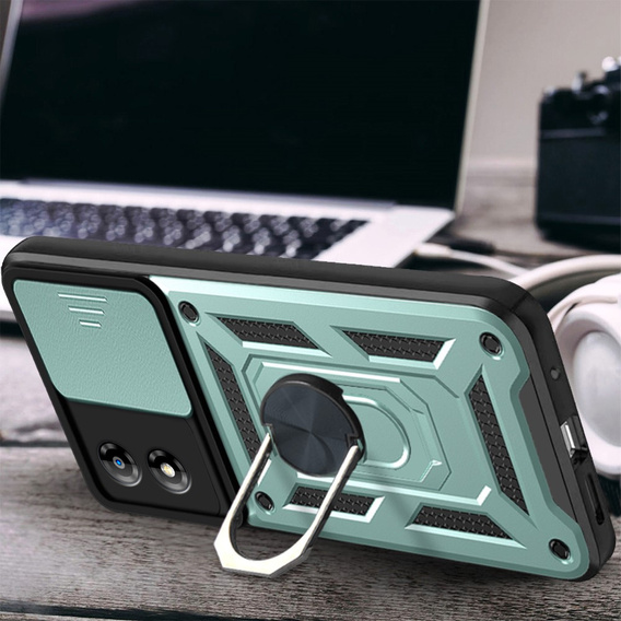 Telefontok a Motorola Moto E13, CamShield Slide, zöld