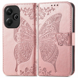 Pattintható tok a Xiaomi Poco F6, Butterfly, rózsaszín rose gold