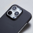 Tok iPhone 16 Pro, Aramid Fiber Cover, fekete