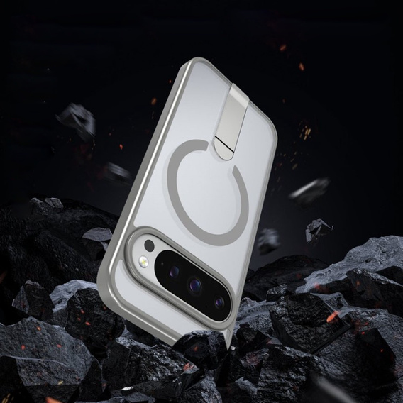 Fusion hibrid tok Google Pixel 10 Pro XL készülékhez, MagSafe, állvánnyal, szürke