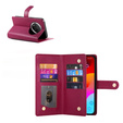 Pattintható tok a Honor Magic 7 Lite, Wallet Zipper Pocket, piros