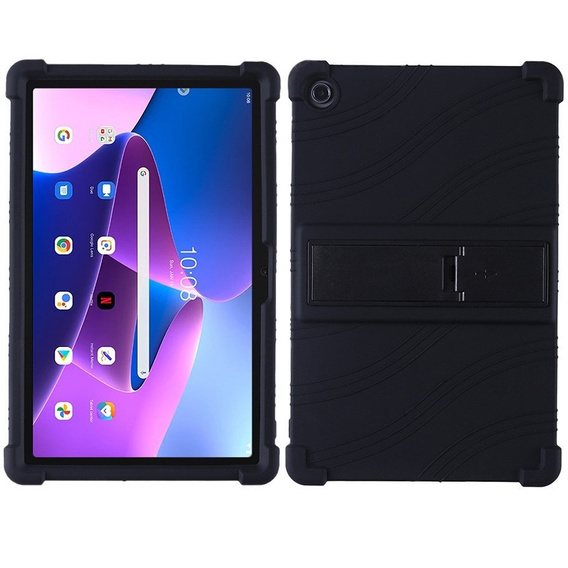 Szilikon tok Lenovo Tab M10 Plus 10.6 Gen 3 TB-125F TB-128F, Impact, páncélozott, fekete