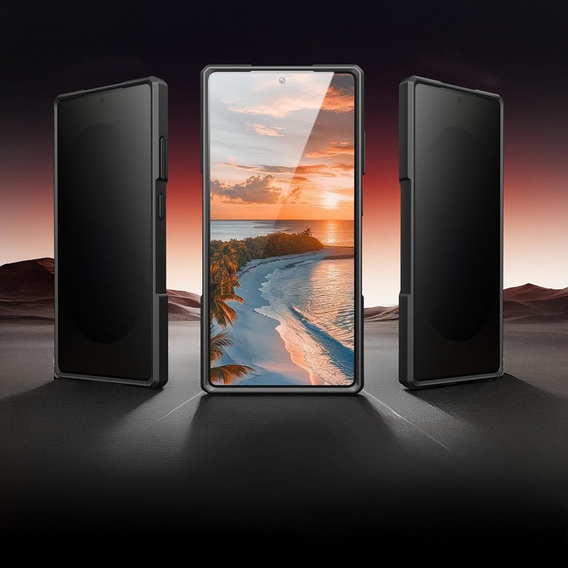 Tongate MECH MagSafe sorozatú tok Samsung Galaxy S25 Ultra készülékhez, fekete + 9H edzett üveg