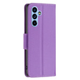 Pattintható tok a Samsung Galaxy A54 5G, Wallet Litchi Magnet, lila