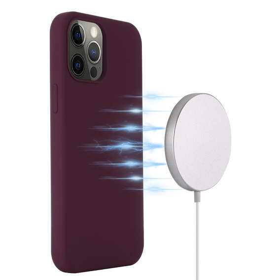 Telefontok a iPhone 13 Pro, Silicone MagSafe, bordó