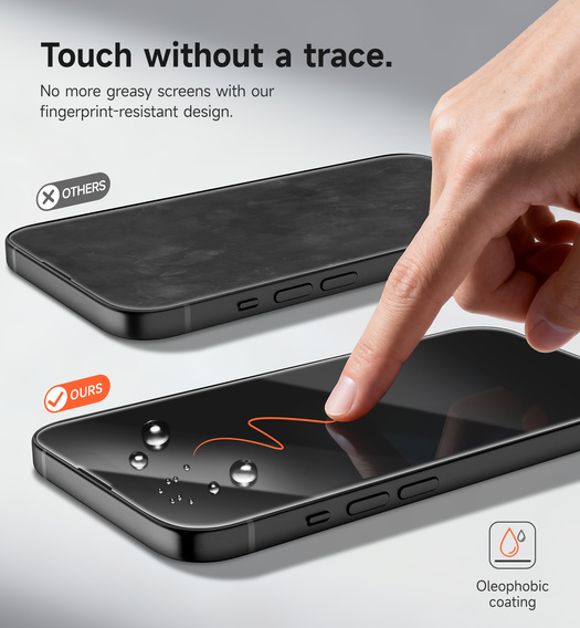 2x SURITCH edzett üveg iPhone 16e / 14 / 13 Pro készülékekhez