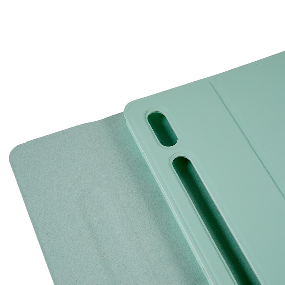Tok + billentyűzet Galaxy Tab S7+ Plus / S8+ Plus /S7 FE T730 T733, Pen Slot, menta