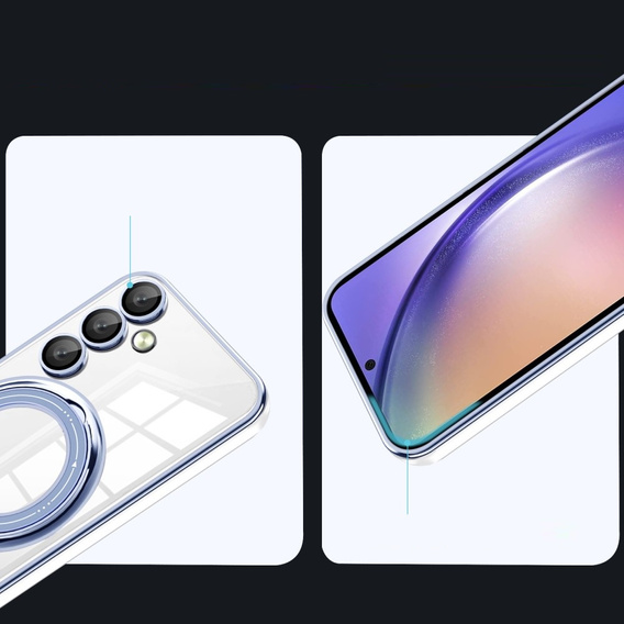 Mágneses tok Samsung Galaxy A54 5G készülékhez, MagSafe, kék
