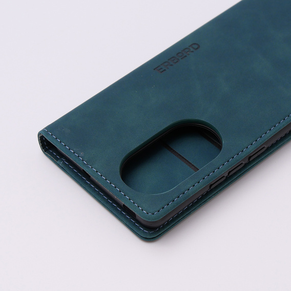 Telefontok a Oppo Reno 10 / 10 Pro, ERBORD Vintage, pénztárca patenttal, kék