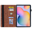 Tok Samsung Galaxy Tab S6 Lite, Classic, tolltartóval, barna