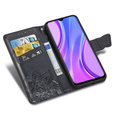 Pattintható tok a Xiaomi Redmi 9, Butterfly, fekete
