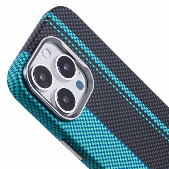 Tok iPhone 16 Pro Max, Carbon Fiber MagSafe, fekete / kék