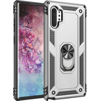 Páncélozott telefontok a Samsung Galaxy Note 10+ Plus, Nox Case Ring, ezüst