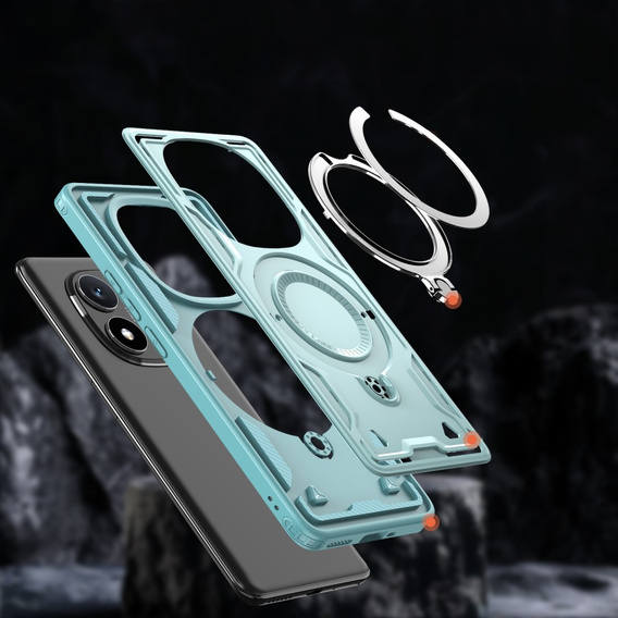 tok Xiaomi Redmi Note 14 Pro 5G /  Poco X7 5G, katonai MagSafe, kék + 9H Glass