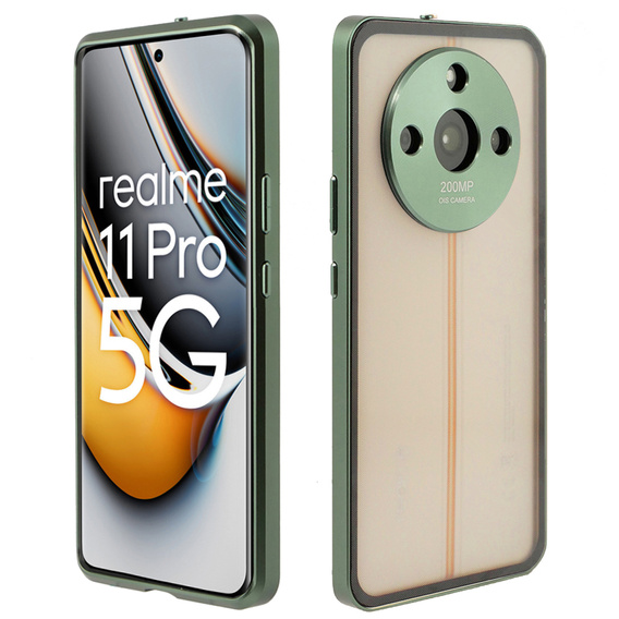 Tok az Realme 11 Pro 5G / Pro+ 5G, Frame Case, zöld